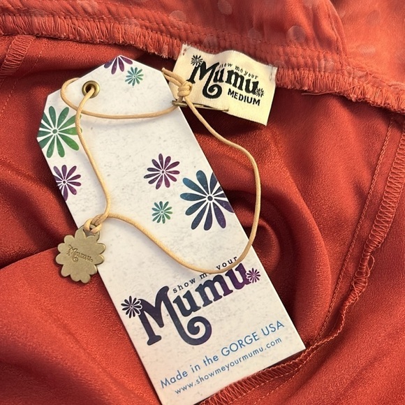 Show Me Your Mumu Arlene Dress Pink Polka Dot Summer Maxi Dress Size Medium New! - Picture 9 of 10